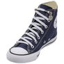 White E3 Lachet Lastic Lace with tag in Blue sneaker, no tie shoe lace