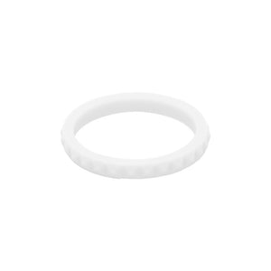 White diamond shaped E3 Silicone Stacker ring - aka stackable
