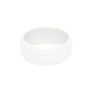 Men's Double Debossed with 2 lines in White - E3 Active Silicone Wedding Ring