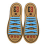 Light Blue E3 Silicone laces, no tie lace