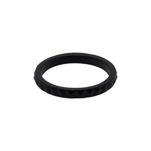 Black diamond shaped stackable - E3 Active Stacker Silicone Wedding ring