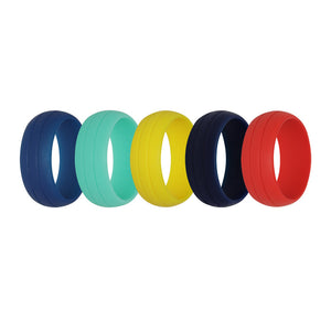 Men's Double Debossed Colour Selection - E3 Active Silicone Wedding Ring