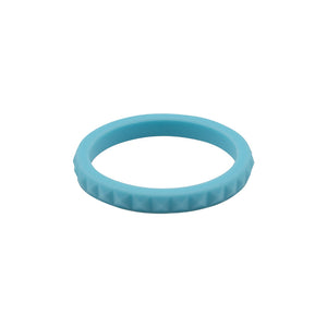 Light Blue diamond shaped stackable - E3 Active Stacker Silicone Wedding ring