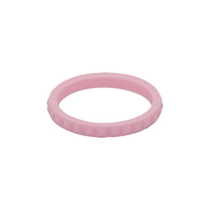 Light Pink diamond shaped stackable - E3 Active Stacker Silicone Wedding ring