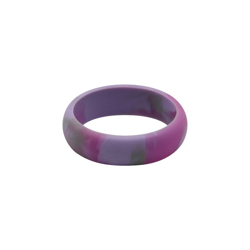 Pink Camo E3 Active Silicone Wedding Ring - mixture of pink, grey and purple