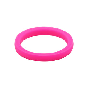 Pink smooth stackable - E3 Active Stacker Silicone Wedding ring