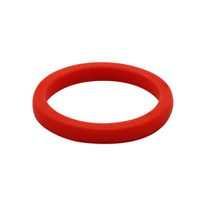 Red smooth stackable - E3 Active Stacker Silicone Wedding ring