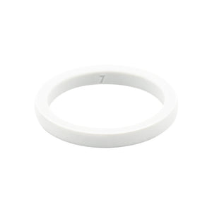 White smooth stackable - E3 Active Stacker Silicone Wedding ring