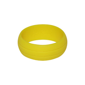 Men's Double Debossed with 2 lines in Yellow - E3 Active Silicone Wedding Ring