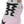 Black E3 Lastic lace used on Light Pink shoe, no tie shoe lace