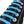 Light Blue E3 Silicone laces in black sneaker, no tie lace