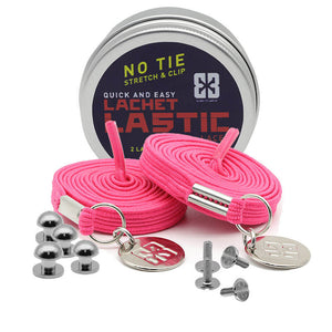 Pink E3 Lachet Lastic Lace with tag, no tie shoe lace