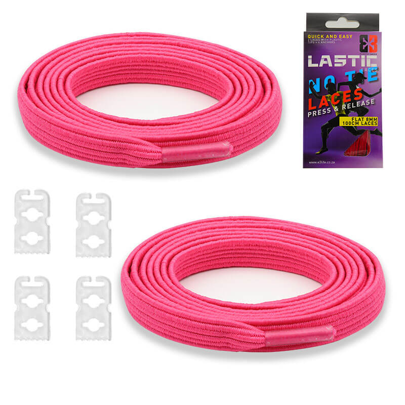 Pink E3 Lastic Lace - Elastic no tie