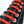 Red E3 Silicone laces in black sneaker, no tie lace